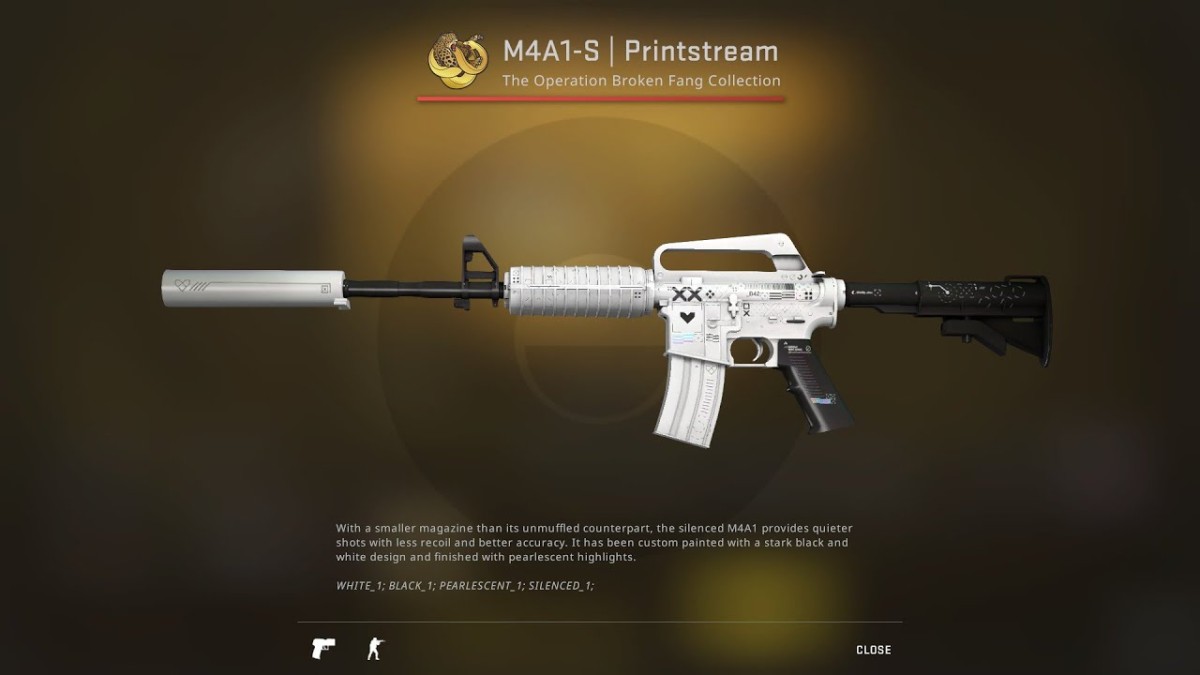 Стоимость и цена скина Printstream в Counter-Strike 2 для M4A1-S