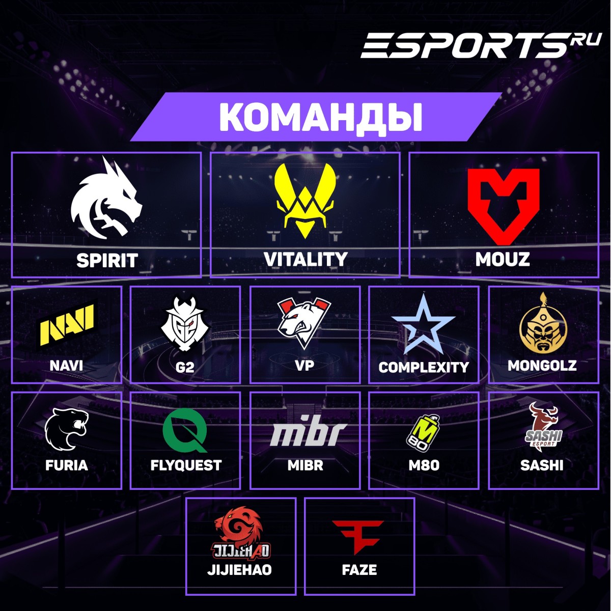 15 команд, которые примут участие на чемпионате Esports World Cup 2024 по Counter-Strike 2