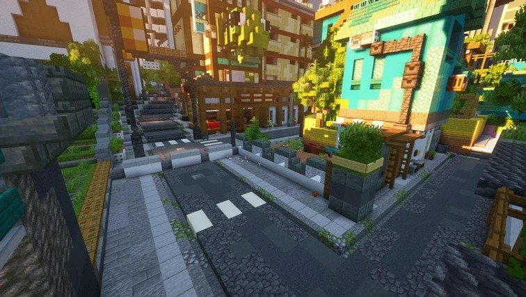 карта Split из игры Valorant в мире Minecraft