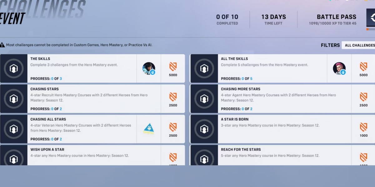 Overwatch 2 Hero Mastery Season 12 event challenges