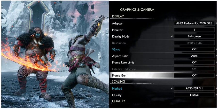 Оптимизация графики в God of War: Ragnarök на ПК