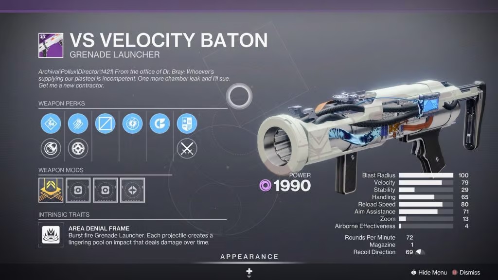 Velocity Baton в Destiny 2
