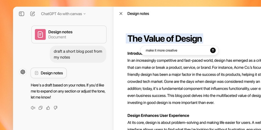 Как работать с Canvas в ChatGPT