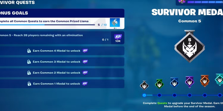 В Fortnite уберут квесты Survivor Medal