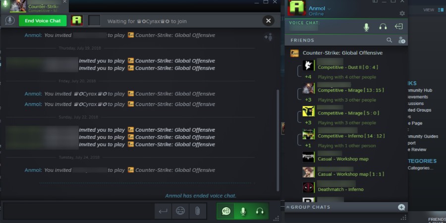 Steam Chat