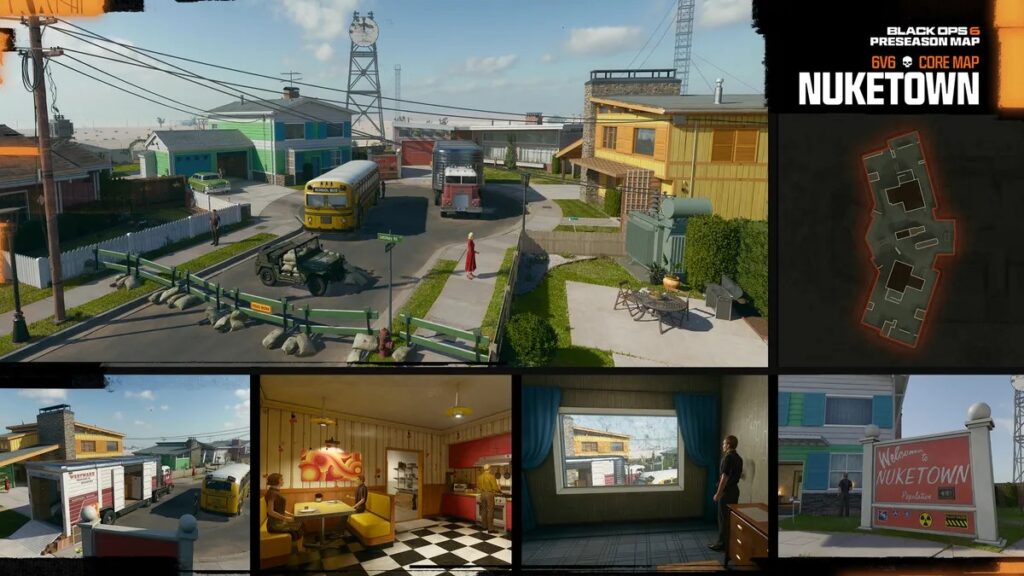 Карта Nuketown в Call of Duty: Black Ops 6