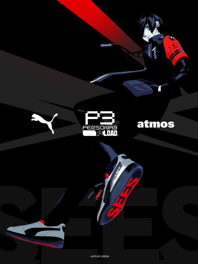 Persona 3 Reload x Puma: кроссовки с красными акцентами и дизайном в стиле SEES