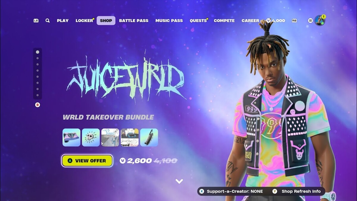 Скин рэпера Juice WRLD в Fortnite