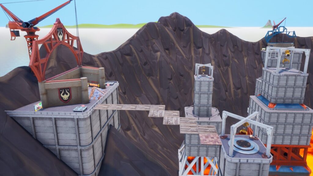Платформы на карте Troll Bed Wars в Fortnite