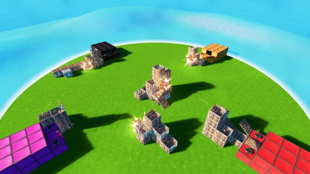 Вид на карту Go Goated! Zone Wars сверху в Fortnite