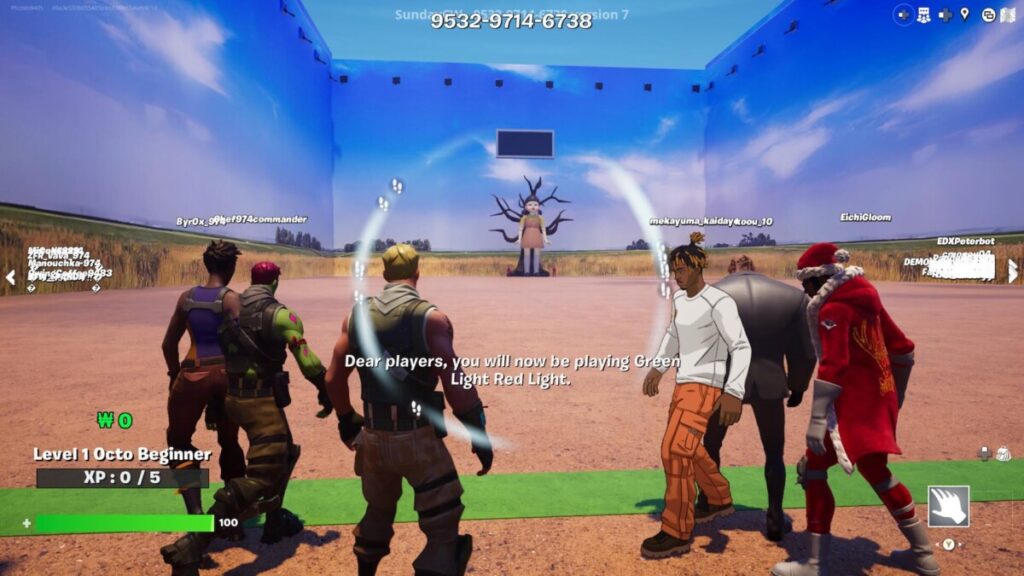 Первое испытание Octo Game 2 с другими игроками в Fortnite