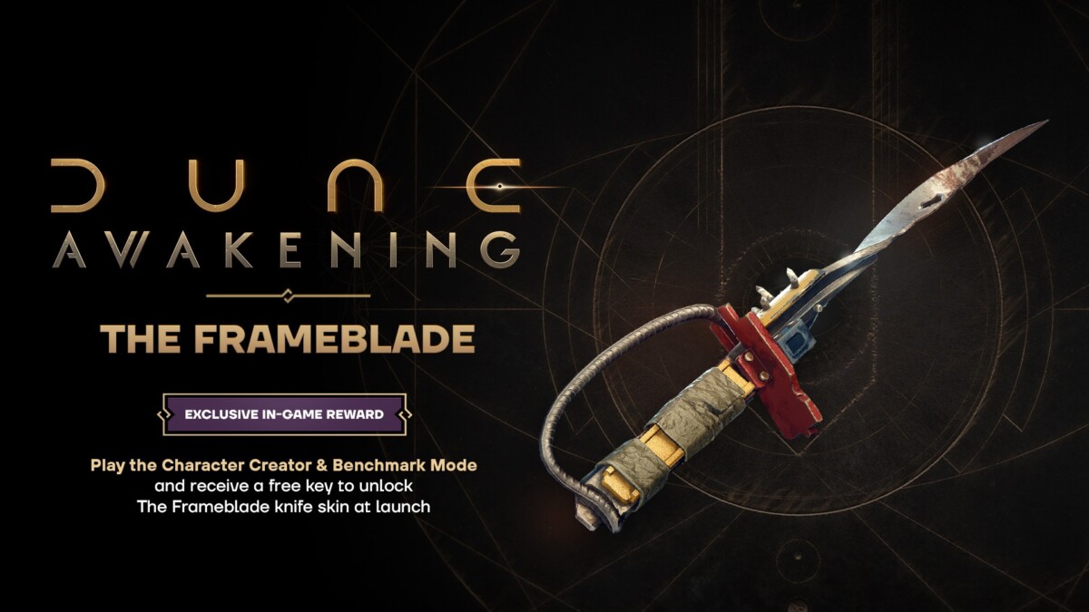 Dune: Awakening скин для ножа Frameblade в качестве награды за прохождения испытаний