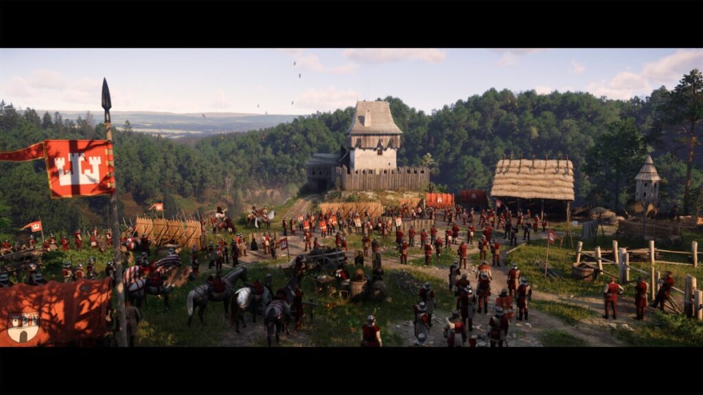 Kingdom Come: Deliverance 2 — военный лагерь собирается на построение