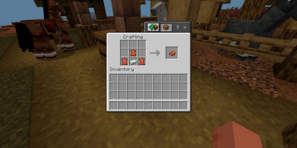 крафт седла в Minecraft