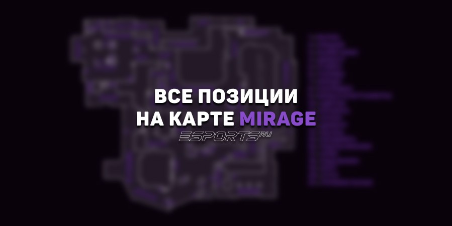 Все позиции на карте Mirage в КС2