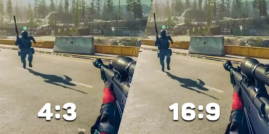 Сравнение 4:3 и 16:9