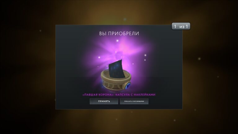 Капсула с наклейкой после покупки на торговой площадки Steam