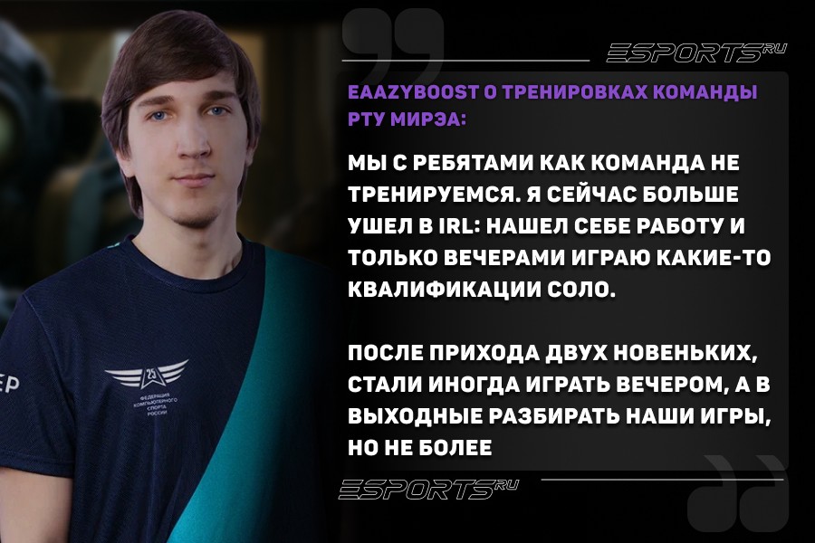EaazyBoost о тренировках команды РТУ МИРЭА