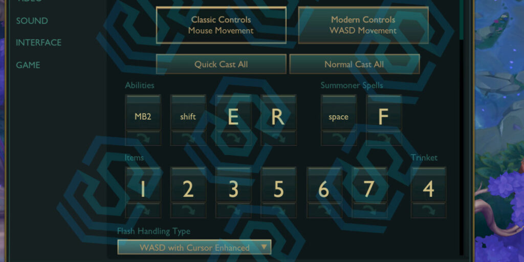 управление через WASD в LoL