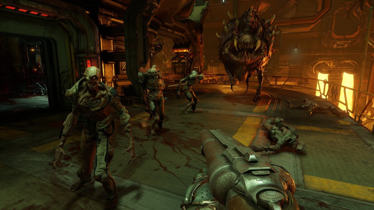 Кадр из DOOM (2016 г.)