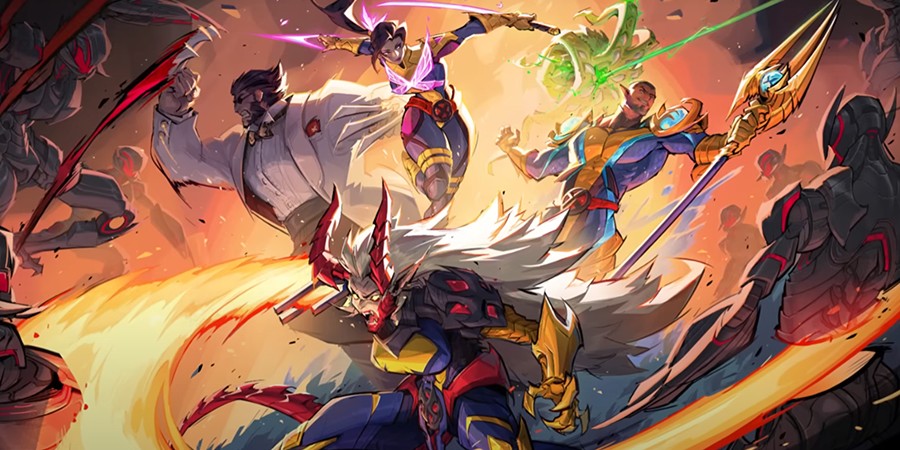 Marvel Rivals — Росомаха, Псайлок, Нэмор и Мэджик сражаются с дронами Альтрона