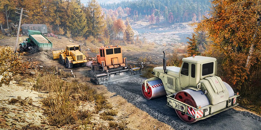 Вчетвером строить дороги в RoadCraft будет гораздо веселее и приятнее