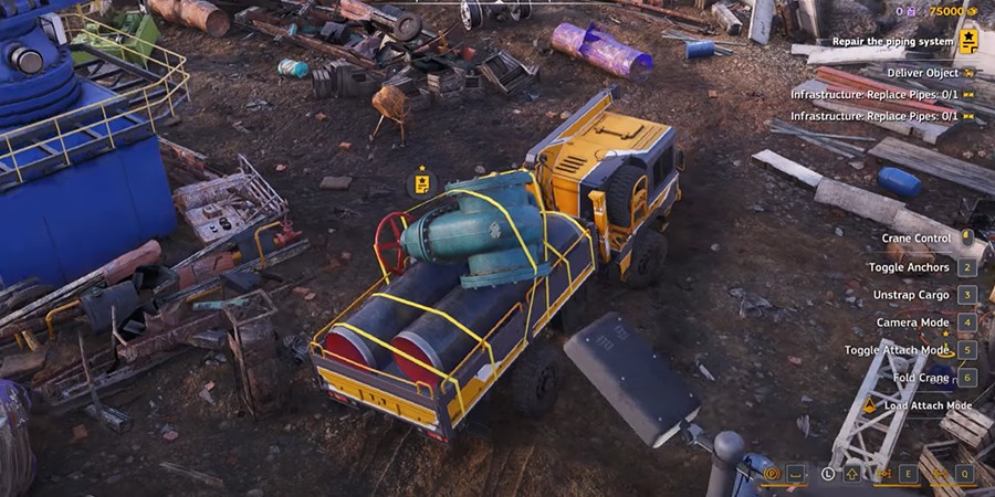 RoadCraft — грузовик с закреплённым сверх стандартной нагрузки грузом