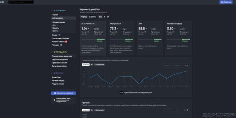 Личная статистика Score.GG