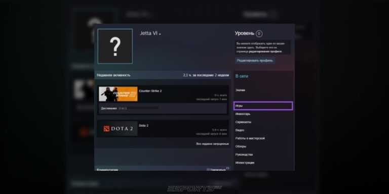 Профиль Steam