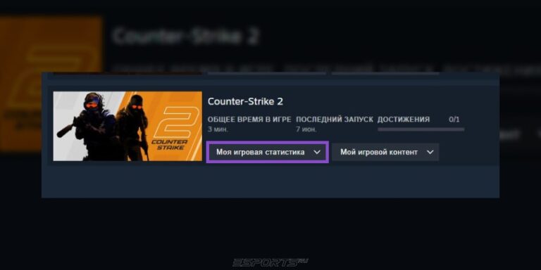 Моя статистика CS2 в Steam
