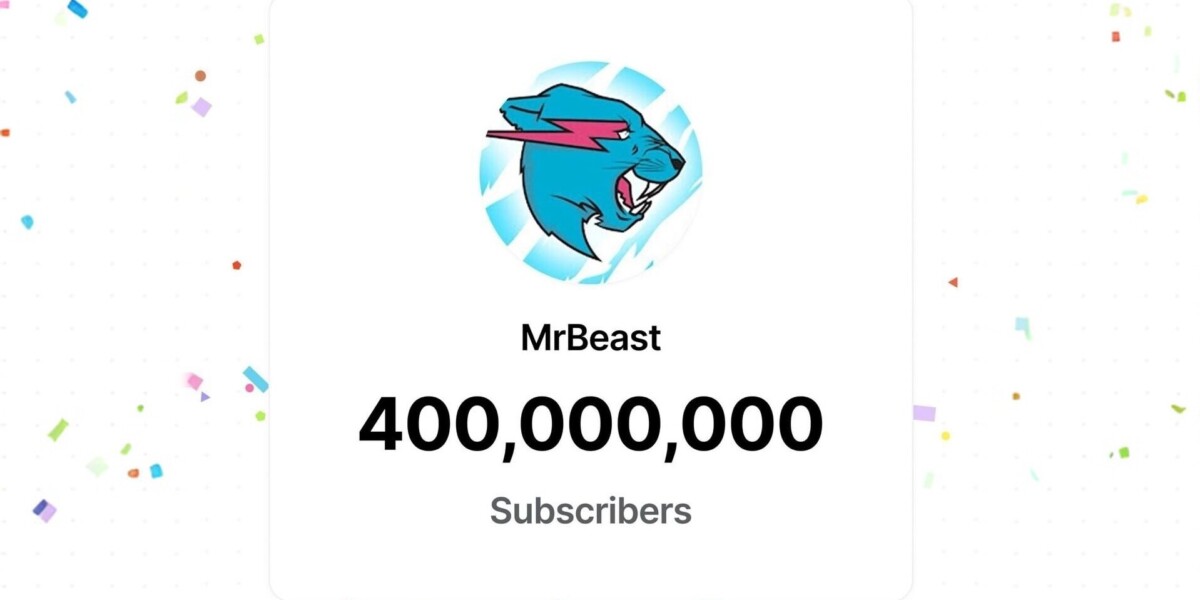 400 миллионов подписчиков у MrBeast