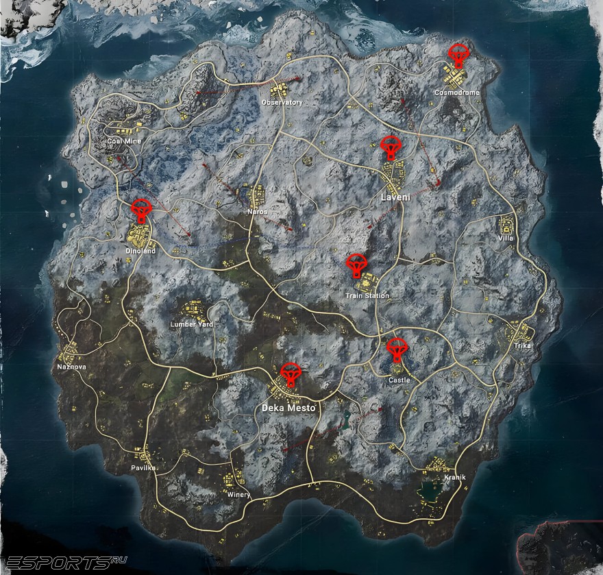 места для приземления Vikendi