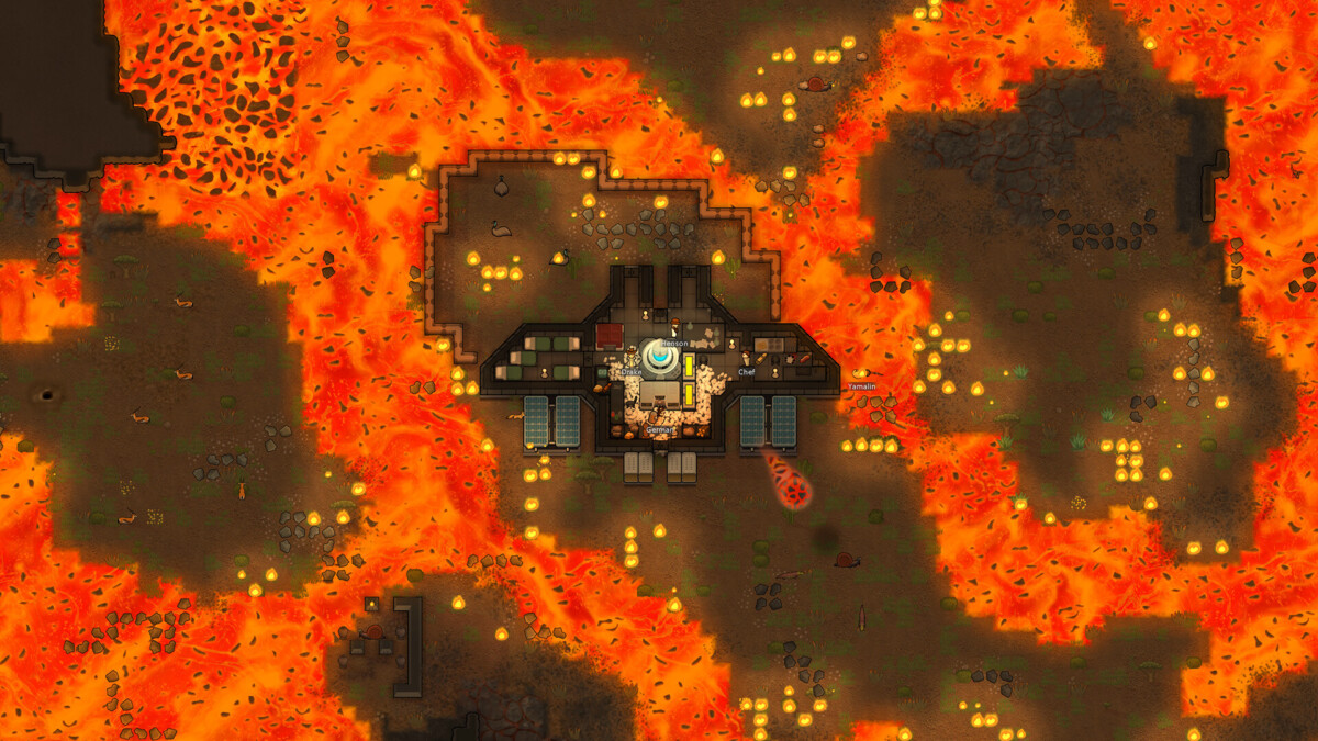 Лавовые поля в RimWorld