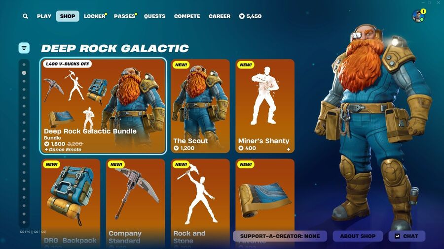 Коллаборация Fortnite с Deep Rock Galactic