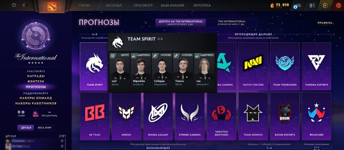 Бандл Team Spirit на Ti14