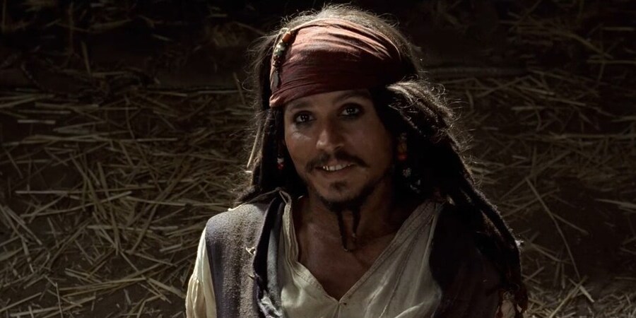 Джонни Депп в роли Капитана Джека Воробья