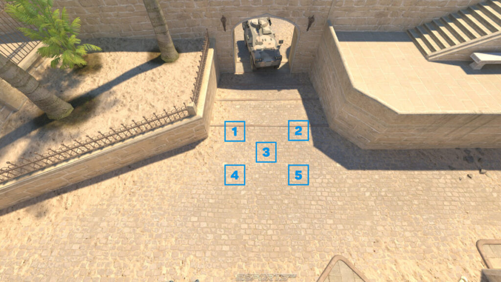 Точки спавна на Mirage за КТ