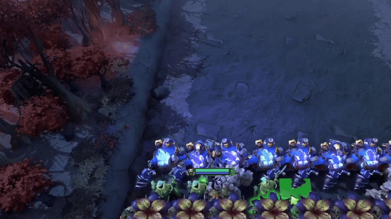 Пример расстановки армии в Legion TD Dota