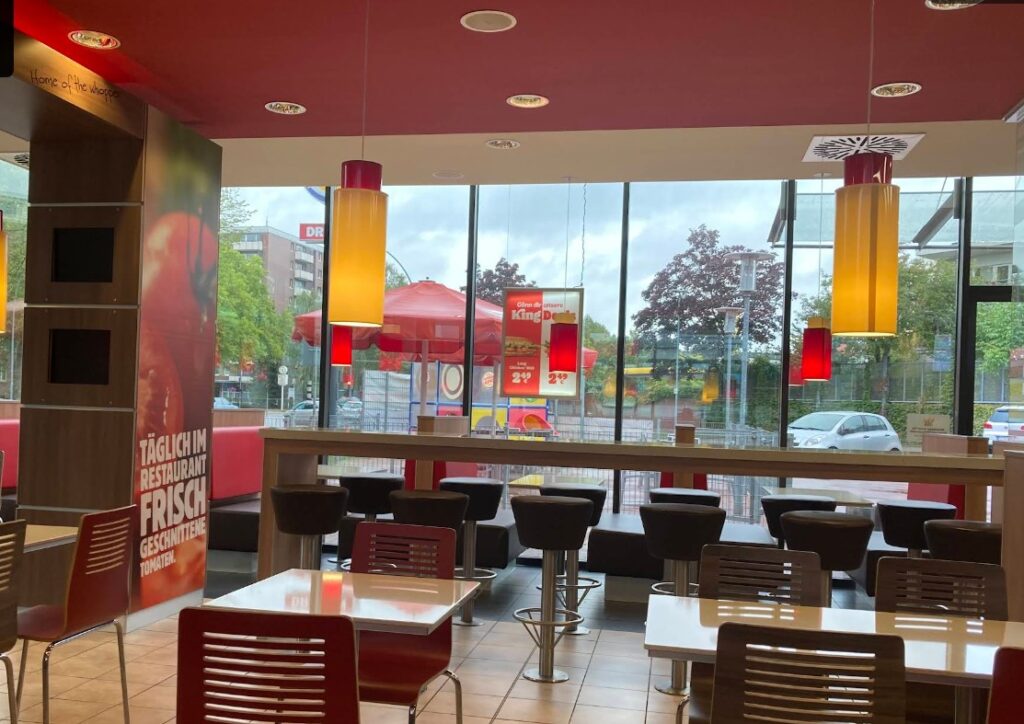 Обстановка Burger King в Гамбурге