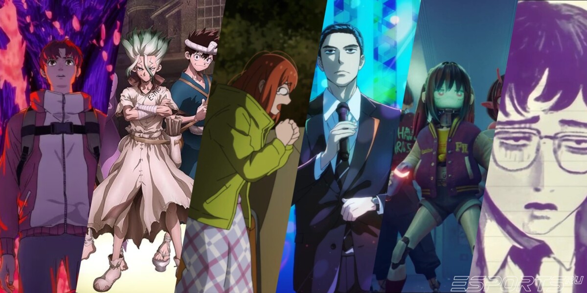 Коллаж аниме-постеров