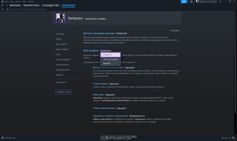 как открыть стим инвентарь кс
