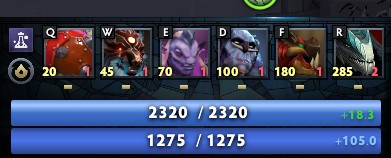 Набор юнитов при выборе строителя Prophet