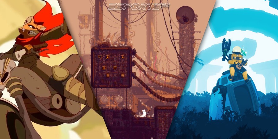 Коллаж из Laika: Aged Through Blood | Rain World | Risk of Rain