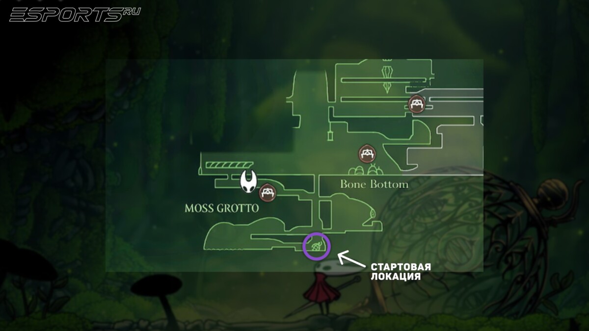Локация Матери Мхов Hollow Knight: Silksong