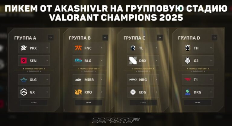 пикем прогноз akashivlr VALORANT Champions 2025 групповая стадия