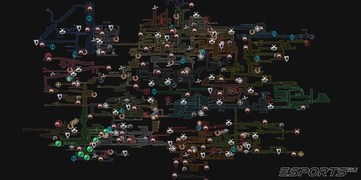 Hollow Knight: Silksong Interactive map