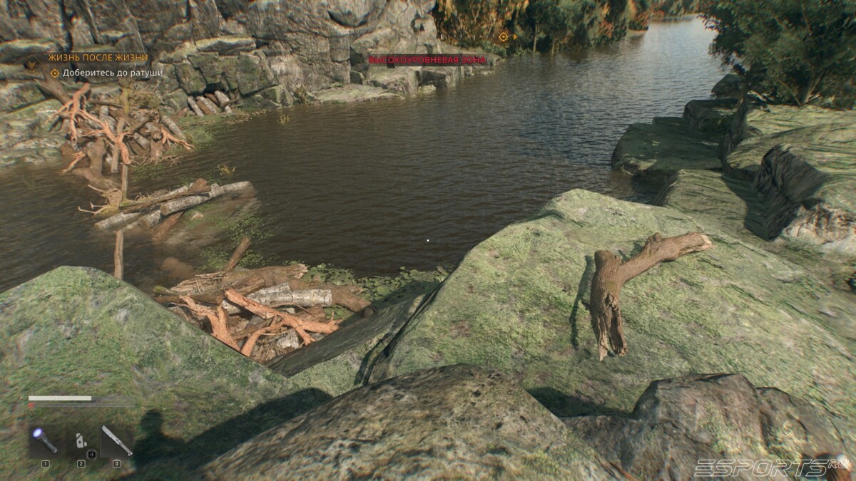Dying Light: The Beast beaver stick near dam