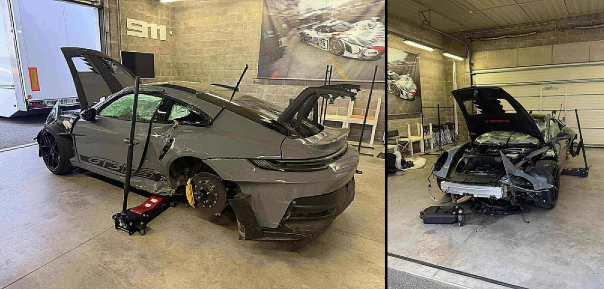 последствия аварии ropz на Porsche 911 GT3 RS