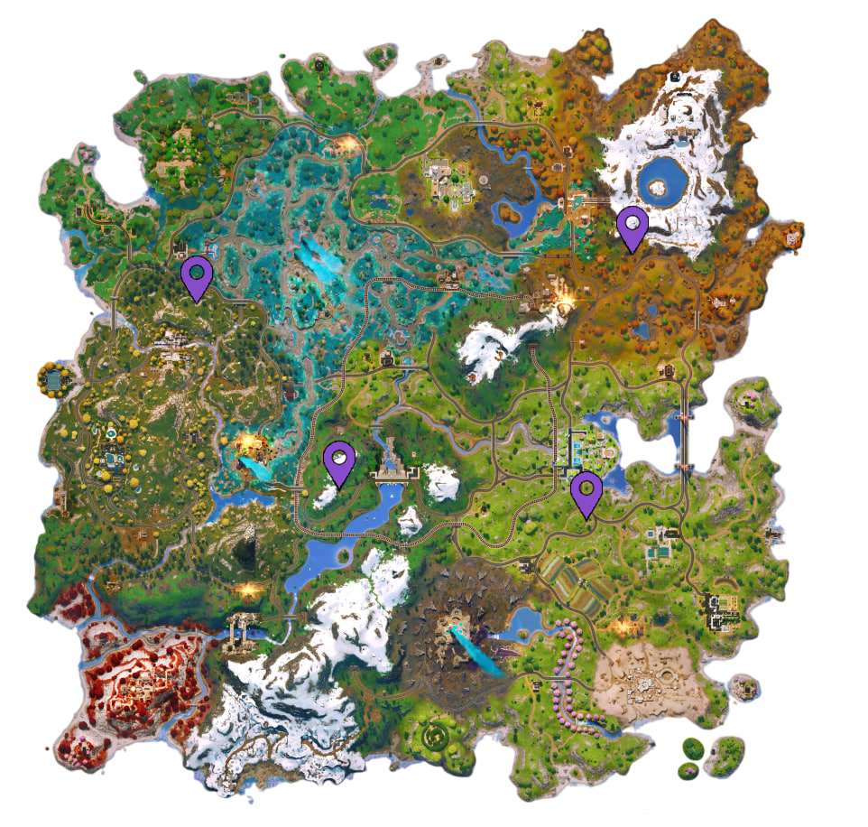 Местоположение всех "Точных авиаударов" в Фортнайт