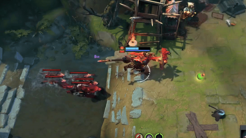 Принцип действия измененный способности Mars Spear у Марса в BSA Dota 2